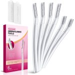Rasoir dermaplane pour le visage des femmes(6 unit�s) outil professionnel de dermaplaning pour le duvetl�pilat ...