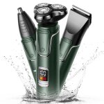 Rasoir �lectrique 3 en 1 pour hommes rasoir �lectrique rechargeable avec nez tondeuse � barbe kit de ...
