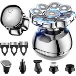 Rasoir �lectrique 9d pour hommes chauves rasoirs � t�te amovibles humides / secs avec affichage led 6 ...