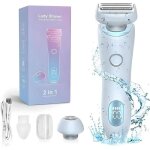 Rasoir �lectrique femme 2 en 1 - ulisem - �pilateur et tondeuse - rechargeable - sans fil - visage bras ...