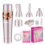 Rasoir electrique femme 4 en 1 rasoir indolore epilateur sourcil tondeuse femme intime tondeuse  sourcils ...