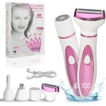 Rasoir �lectrique pour femme 4 en 1 tondeuse pour bikini visage sourcils nez aisselles coupe indolore ...