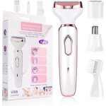 Rasoir electrique pour femme tondeuse à cheveux 4 en 1 rasoir indolore avec 4 têtes flottantes tondeuse ... Rasoir electrique pour femme tondeuse à cheveux 4 en 1 rasoir indolore avec 4 têtes flottantes tondeuse ...