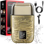 Rasoirs lectriques hommes 3 vitesses rasoirs pour hommes chauves tondeuse  barbe  double feuille (bronze) ...