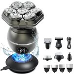 Rasoir electriques hommes 5 en 1 rasoirs � t�tes rotatives - 3d tondeuse � barbe utilisation humide et ...