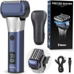 Rasoir lectrique homme barbe avec 5 lments de rasage pro autonomie de 100 min rasoir  grille sans ...