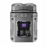 Rasoir électrique pour homme rechargeable étanche ipx7 avec tête magnétique pour barbe fermée gris Rasoir électrique pour homme rechargeable étanche ipx7 avec tête magnétique pour barbe fermée gris