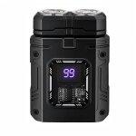 Rasoir électrique pour homme rechargeable étanche ipx7 avec tête magnétique pour barbe fermée noir Rasoir électrique pour homme rechargeable étanche ipx7 avec tête magnétique pour barbe fermée noir