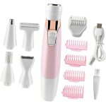 pilateur lectrique 5 en 1 pour femme appareil dpilation complet du corps indolore et tanche rose ...