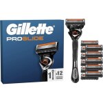 Recharges de lames - gillette - proglide - 12 recharges (5 lames) - bande lubrifiante everglide x2 - ...