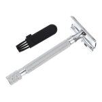 Rasoir de s�curit� � double tranchant rasoir r�utilisable � long manche pour femmes et hommes - blanc ...
