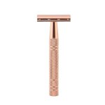 Rasoir de scurit pour femme en or rose avec support - rasoir en mtal pour femme - rasoir de scurit ...