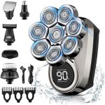 Rasoir tete chauve homme - rasoir 8d am�lior� pour hommes chauves 6 en 1 tondeuse crane chauve rotative ...