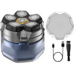 Rasoirs de t�te pour hommes chauves rasoir �lectrique ergonomique magn�tique 6d avec �cran led �tanch�it� ...