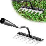 Rteau de jardin en acier au carbone robust outil de dsherbage pour jardinage rteau en mtal durable ...