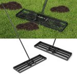 R�teau de nivellement pour jardin 91 x 25 cm costway - en m�tal antirouille - manche ergonomique - t�te ...