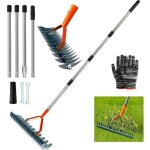 Rateau scarificateur gazonscarificateur gazon manuel avec manche 170cmscarificateur gazon  main pour ...