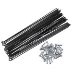 Rayons de vlo x autohaux acier rayons 14g 222mm longueur avec crous bicyclette rayon cycles 36pcs