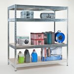 Rayonnage �tag�re charge lourde t�le dacier 4 �tages galvanis� 200 x 150 x 80 cm capacit� de charge jusqu� ...