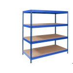 Rayonnage Étagère charge lourde tôle dacier 4 Étages bleu 200 x 150 x 60 cm charge max : 1500 kg Rayonnage Étagère charge lourde tôle dacier 4 Étages bleu 200 x 150 x 60 cm charge max : 1500 kg