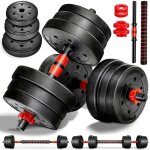 Re:sport kit dhaltres 2 - en - 1 20 kg ensemble modulable dhaltres haltres longs et courts