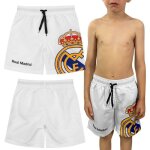 Real madrid short de bain pour enfant maillot de bain blanc pour garon football 158 cm