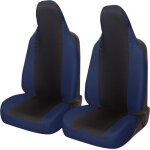 Rebeca shop - housses de si�ge de voiture universelles paire avant en polycoton pour twingo noir / bleu ...