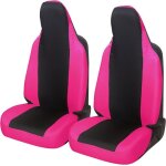 Rebeca shop - housses de si�ge de voiture universelles paire avant en polycoton pour twingo noir / fuchsia ...