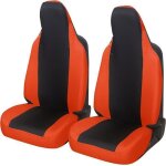 Rebeca shop - housses de sige de voiture universelles paire avant en polycoton pour twingo noir / orange ...