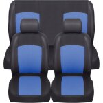 Housses de si�ge de voiture - rebeca shop - universelles - polyester - bleu clair - 6 pi�ces
