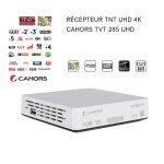 Rcepteur dcodeur tnt - cahors - tvt 285 uhd - pvr ready - free to air - fonction time shift
