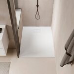 Receveur de douche 70 x 120 cm extra plat piatto en solicast® surface ardoisée blanc Receveur de douche 70 x 120 cm extra plat piatto en solicast® surface ardoisée blanc