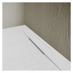 Receveur de douche ona aspect pierre extra - plat blanc