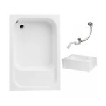 Receveur de douche rectangulaire avec si�ge roni 120x80 + siphon