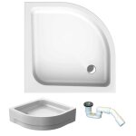 Receveur de douche semi - circulaire pako 80x80 + siphon