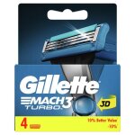 Recharges de lames de rasoir - gillette - mach3 turbo - 4 unit�s - rasage confortable - lames durables ...