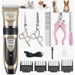 Rechargeable tondeuse professionnelle pour animaux de compagnie avec accessoires ? amovibles et lavables ...