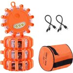 Rechargeable usb c gyrophare balise de signalisation lumineuse led avec 9 modes lampe davertissement ...