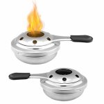 Rchaud  alcool 2 pices rchaud  alcool portable en acier inoxydable brleur  alcool  fondue pour ...