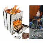 Rchaud  bois pliable - pearl - camping - facile  plier - sac de transport inclus - acier inoxydable ...