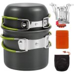 Réchaud de camping et casserole - cuisinière portable de randonnée avec brûleur à gaz propane et butane ... Réchaud de camping et casserole - cuisinière portable de randonnée avec brûleur à gaz propane et butane ...