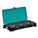 Rchaud  gaz 3 feux 4100w brleurs et grille en fonte amovibles lavables plaque de cuisson gaz butane ...