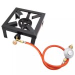 Rchaud  gaz camping haute puissance 8kw en fonte avec tuyau haute pression et valve rglable idal ...