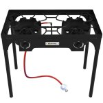 R�chaud � gaz - outsunny - 79x40x76cm - m�tal - noir