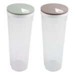 Récipient en plastique pour spaghettis nouilles pâtes pot de rangement avec couvercle verrouillable boîte ... Récipient en plastique pour spaghettis nouilles pâtes pot de rangement avec couvercle verrouillable boîte ...