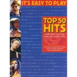 Recueil de partitions - its easy to play top 50 hits 1 - piano chant guitare - noir - adulte