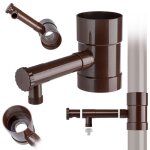 R�cup�rateur deau de pluie kadax marron avec valve abs 100mm
