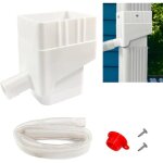 R�cup�rateur deau de pluie rectangulaire avec tuyau (1 m) 2 x 3 (blanc)