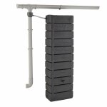 Récupérateur deau mural grandval 300l imitation bois anthracite avec kit raccord chéneau inclus Récupérateur deau mural grandval 300l imitation bois anthracite avec kit raccord chéneau inclus