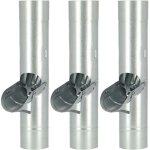 Rcuprateur deau de pluie en zinc (lot de 3)